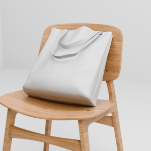 White Canvas Tote Bag for Women | Stylish & Spacious Everyday Handbag with Zipper